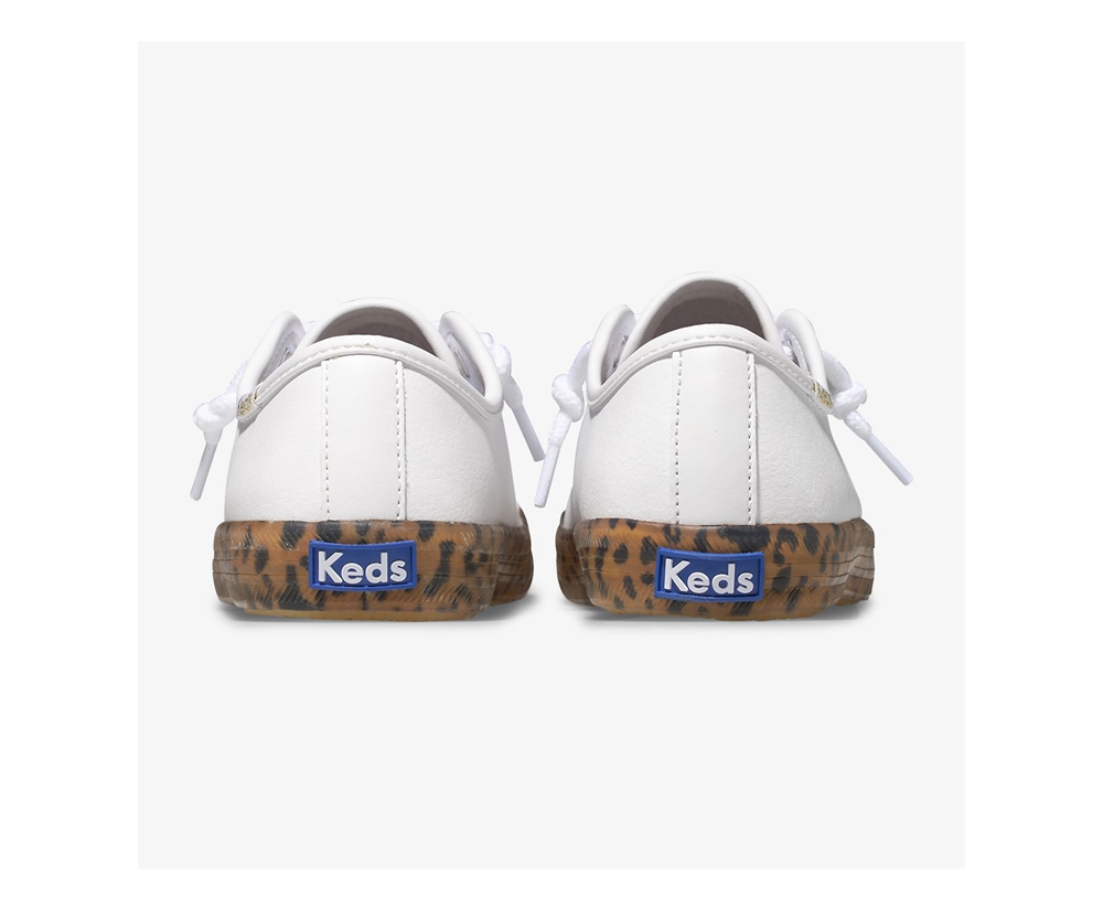 Basket Keds Enfant Blanche - Kickstart Leopard Foxing - 806-DFZKAT